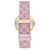Women's Blush Pink Polyurethane Checkered Leather Strap Watch, 36mm