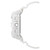 Women's White Plastic Strap Digital Watch, 50mm