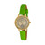 Women's Spray Crystal Dial Olive Polyurethane Strap Watch 32mm