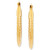 Swirled Rib Oval Hoop Earrings in 14k Gold