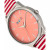 Aboard Unisex Red and White or Gray or Green or Purple or Black or Orange Leatherette Strap Watch, 40mm