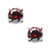 10k White Gold Red Diamond Round Stud Earrings (1/5 ct. t.w.)