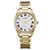 Eco-Drive Women's Arezzo Diamond Gold-Tone Stainless Steel Bracelet Watch 32mm