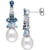 Cultured Freshwater Pearl (8-1/2 - 9mm) & Multi-Topaz (2-1/2 ct. t.w.) Drop Earrings in Sterling Silver