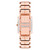 Women's Three-Hand Quartz Square Rose Gold-Tone Alloy Bracelet Watch, 27mm