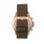 M57 Series, Rose Gold Case, Olive Chronograph Leather Band Watch, 43mm