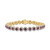 Ruby (4 ct. t.w.) & Diamond (3 ct. t.w.) Halo Link Bracelet in 14k Gold (Also in Emerald)