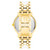 Women's Three-Hand Quartz Gold-Tone Alloy with White Ceramic Bracelet Watch, 36mm