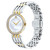 Women's Swiss Esperanza Diamond (1/4 ct. t.w.) Two-Tone PVD Stainless Steel Bracelet Watch 28mm