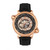Thanos Automatic Black Dial, Rose Gold Case, Genuine Black Leather Watch 47mm