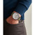 Men's Mimosaa Chrono Brown Leather Strap Watch 41mm