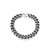 Mens Stainless Steel Cuban Chain Bracelet - Brushed & Black IP Plated