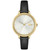 Women's Cannes Black Leather Strap Watch 34mm