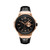 Men's Saxon Diamond (1/6 ct. t.w.) Watch in 18k Two Tone Rose Gold-plated Black Stainless Steel Watch 48mm