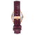 Women's Mauve Grain Pattern Leather Strap Watch, 36mm
