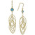 Sky Blue Topaz Bezel Spiral Drop Earrings (2 ct. t.w.) in 14k Gold-Plated Sterling Silver