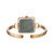Rose Gold Skinny Bangle Square Watch