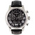 Men's Swiss Chronograph Black Leather Strap Watch 46mm