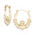 Claddagh Round Hoop Earrings in 14k Gold, 3/8"