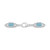 Sky Blue Topaz and White Topaz Bracelet (7 ct. t.w and 5/8 ct. t.w) in Sterling Silver