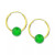 Freshwater Pearl Huggie Hoop Earrings in 14k Gold, 0.65" (Also in Jade, Lapis Lazuli, Turquoise, Rose Quartz, & Onyx)