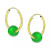 Freshwater Pearl Huggie Hoop Earrings in 14k Gold, 0.65" (Also in Jade, Lapis Lazuli, Turquoise, Rose Quartz, & Onyx)