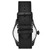 Men's Quartz Black Genuine Leather Strap Watch 44mm