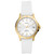 Women's Three-Hand Quartz Date White Silicone Watch 36mm