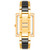 Women's Quartz Black Ceramic and Gold-Tone Alloy Bracelet Watch, 24mm x 31mm