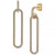 Glitter Paperclip Doorknocker Drop Earrings in 10k Gold, Created for Macy's