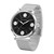 Black Dial with Silver Tone Steel and Silver Tone Steel Mesh Watch 44 mm