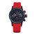 Men's Admiral Chronograph Red Silicone Performance Timepiece Watch 45mm