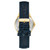 Women's Navy Grain Pattern Leather Strap with Stitching Watch, 41mm
