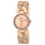 Unisex Interwoven Crystal Rose Gold-Tone Alloy Bangle Watch 26mm