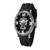 Men's Disney Star Wars Mandalorian, the Vintage Inspired Alloy Black Rubber Strap Watch 44mm