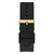 Men's Gold-tone Black Silicone Strap Watch 44mm
