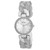 Unisex Interwoven Crystal Silver-Tone Alloy Bangle Watch 26mm