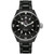 Men's Swiss Automatic Captain Cook Diver Black Ceramic Bracelet Watch 43mm