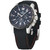 Men's Chronograph Lincoln Black Silicone Strap Watch 45mm