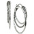 Small Textured Triple Hoop Earrings in Sterling Silver, 1", Created for Macy's