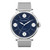 Blue Dial with Silver Tone Steel and Silver Tone Steel Mesh Watch 44 mm