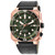 Men's XO Submarine Swiss Automatic Green Leather Watch 44mm
