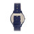 Unisex Trinity Blue Leatherette Strap Watch 36mm