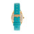 Unisex Graffiti Powder Blue Leatherette Strap Watch 35mm