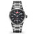 Men's Curva Date Timepiece Gunmetal Stainless Steel Bracelet Watch 45mm