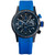 Men's Admiral Chronograph Blue Silicone Performance Timepiece Watch 45mm