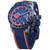Men's Chronograph Freedom Blue Silicone Strap Watch 45mm