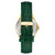 Women's Green Grain Pattern Leather Strap with Stitching Watch, 41mm