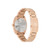 Unisex Three Hand Code Two Rose Gold-Tone Stainless Steel Bracelet Watch 38mm