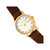 Quartz The 5300 Gold Case, Genuine Brown Leather Watch 40mm